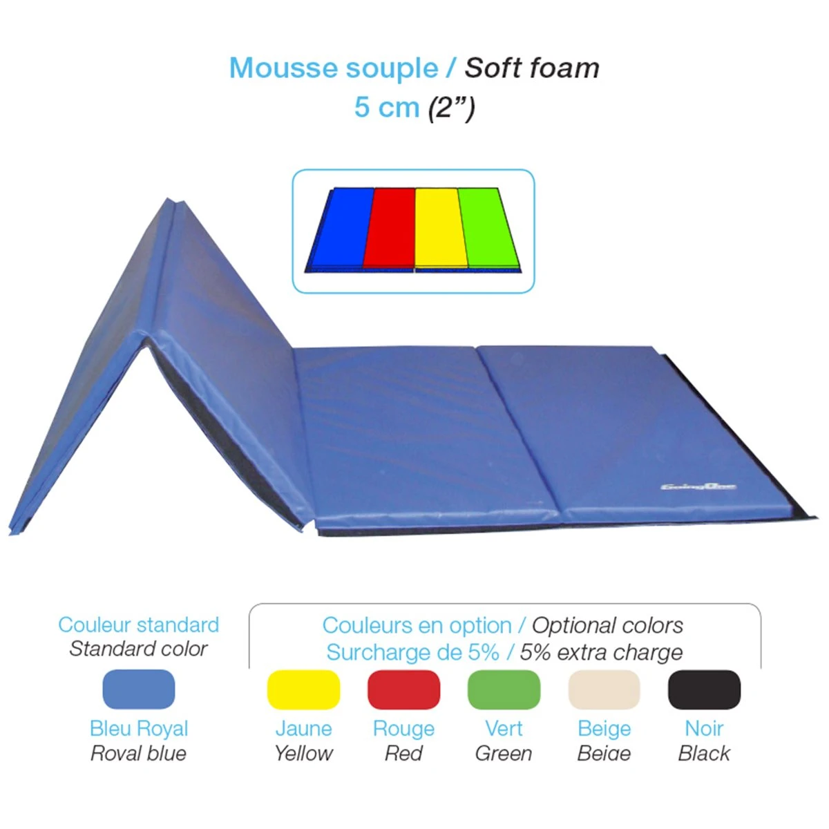 Going One Collegiate Folding Mat With Fasteners On 4 Sides