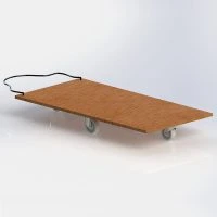 Horizontal Wooden Truck With Rope Handle