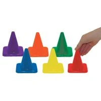 Set Of 6 Poly Vinyl Cones - 4" (10 Cm)