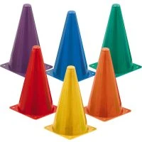 Fluorescent Plastic Cone Set - 9" (23 Cm)