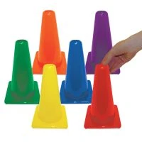 Set Of 6 Poly Vinyl Cones - 9" (23 Cm)