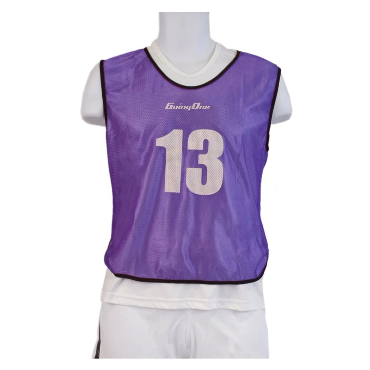 Going One 15 Numbered Extensible Mesh Pinnies, PURPLE