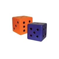 Pair Of Foam Dice 6" (15.3 Cm)