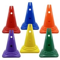 Set Of 6 Rigid Plastic Cones - 12" (31 Cm)