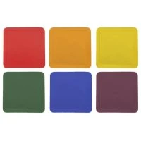 Set Of 6 Square Made Of Non-skid Vinyl