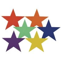 Set Of 6 Stars Made Of Non-skid Vinyl